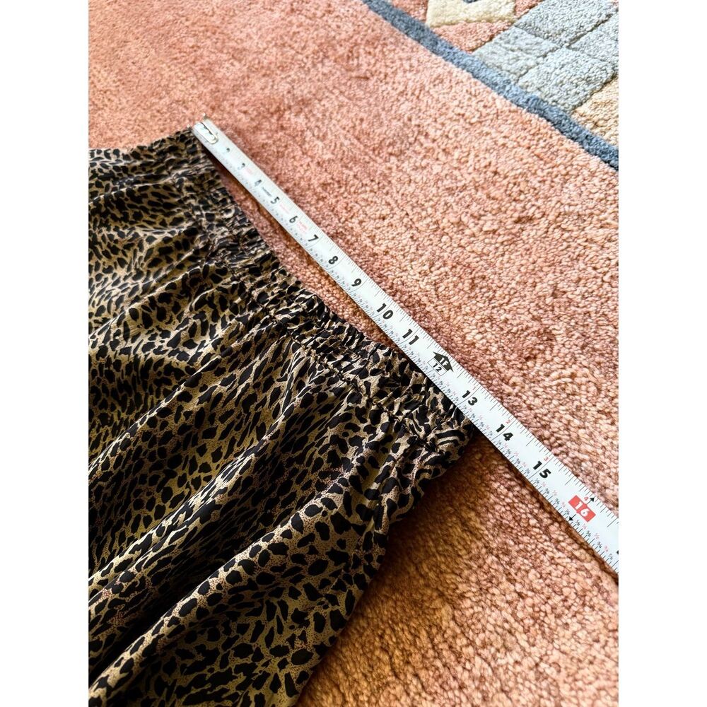 J.R.T. Newport News 100% Silk Leopard Print Maxi Skirt Size L - Picture 3 of 8